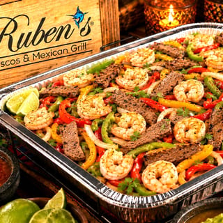 Tray of Shrimp & Steak Fajitas (Serves 10)