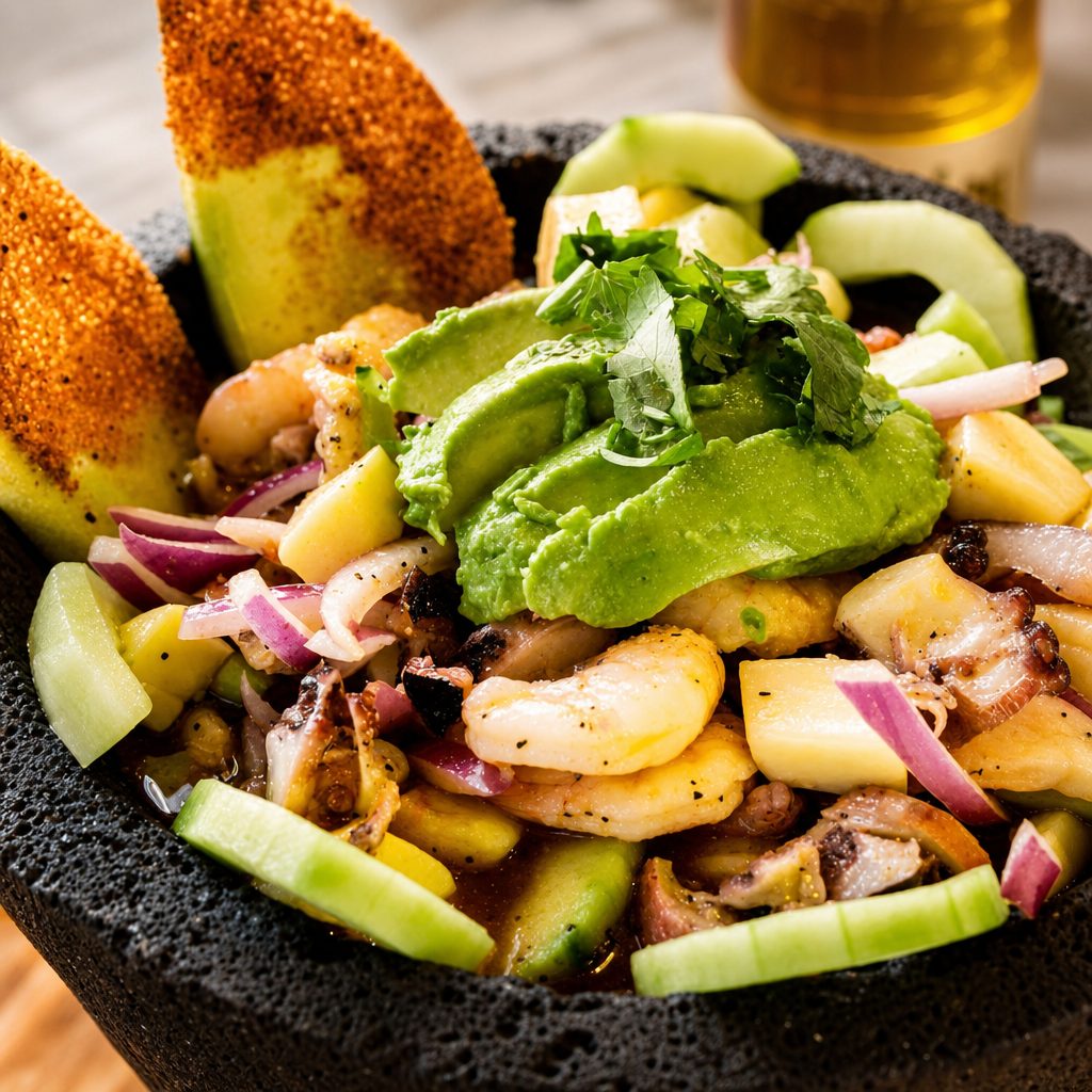 Molcajete de Mariscos Frío.