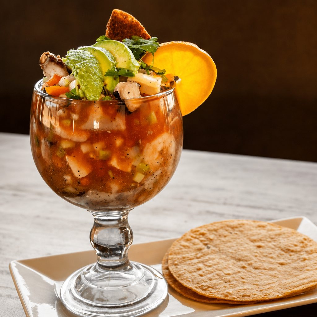 Coctel de Camarón y Pulpo.