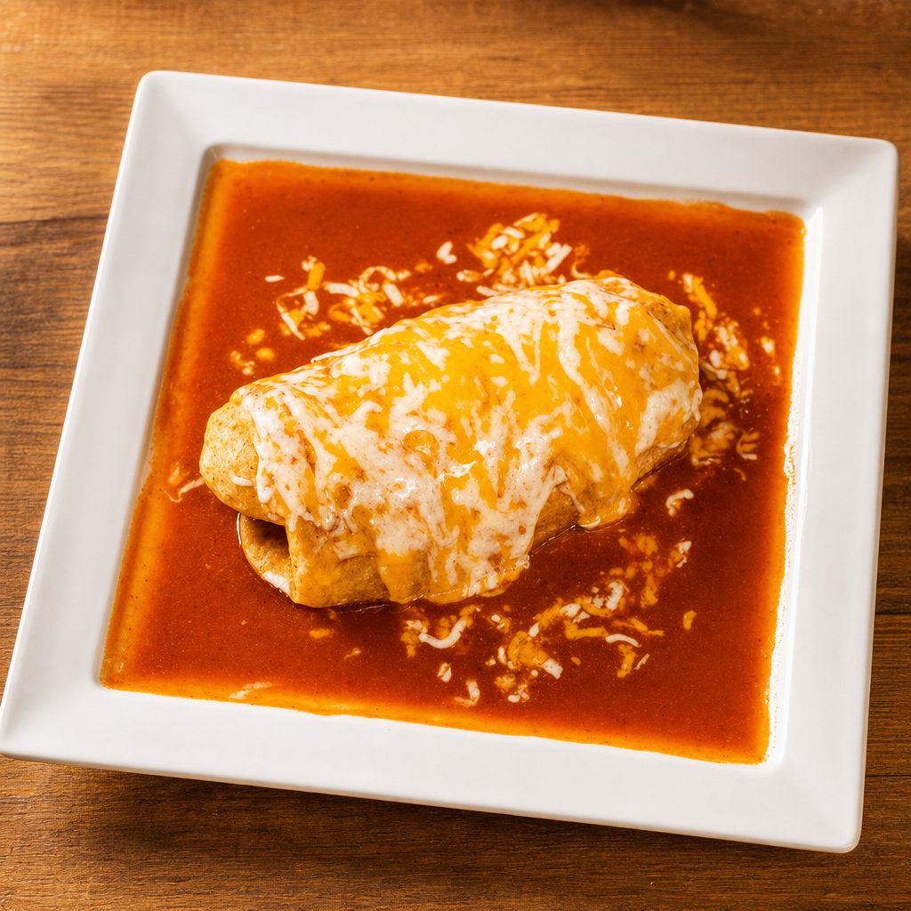 Wet Red Burrito.